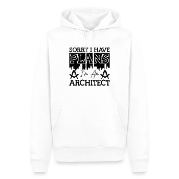 Sorry I Have Plans Architect Architecture Engineer - Men’s Premium Organic Hoodie - white - Front - Nico (187cm)