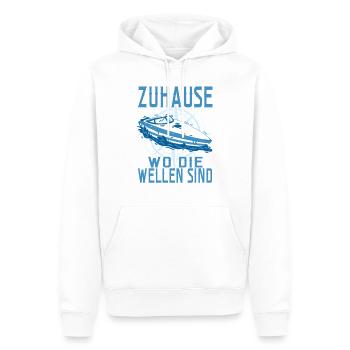 Motorboot Kapitän Boot Seefahrer Sportboot Käpten - Männer Premium Bio Hoodie - Weiß - Vorne - Nico (187cm)