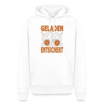 Pedelec EBike E-Bike Elektrofahrrad Hilfsmotor - Männer Premium Bio Hoodie - Weiß - Vorne - Nico (187cm)
