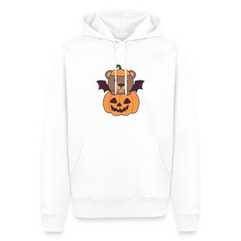 Costume de chauve-souris citrouille d’Halloween - Sweat à capuche Premium bio Homme - blanc - Devant - Nico (187cm)