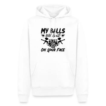 My Balls Look Paintball Splatter Paintball Player - Männer Premium Bio Hoodie - Weiß - Vorne - Nico (187cm)
