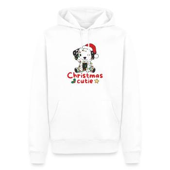 Chiens de Noël dalmates Mignon de Noël - Sweat à capuche Premium bio Homme - blanc - Devant - Nico (187cm)