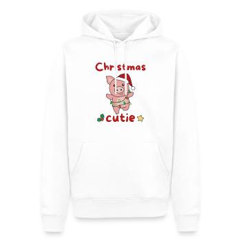 Cochon de Noël Cochons Mignon de Noël - Sweat à capuche Premium bio Homme - blanc - Devant - Nico (187cm)
