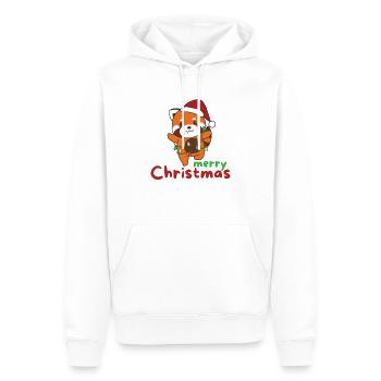 Rote Panda fröhliche Weihnachten Winter Rote Panda - Männer Premium Bio Hoodie - Weiß - Vorne - Nico (187cm)