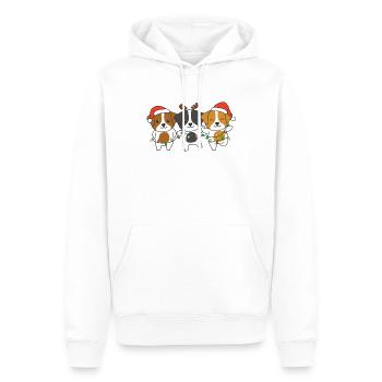 Jack Russell Weihnachten Weihnachtstier süße Hunde - Männer Premium Bio Hoodie - Weiß - Vorne - Nico (187cm)