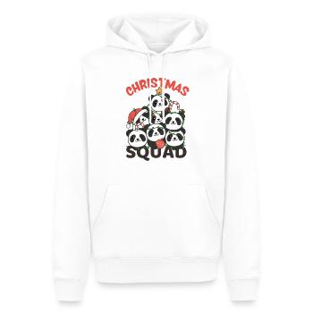 Panda Arbre de Noël Escouade de Noël Pandas - Sweat à capuche Premium bio Homme - blanc - Devant - Nico (187cm)