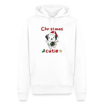 Chiens de Noël dalmates Mignon de Noël - Sweat à capuche Premium bio Homme - blanc - Devant - Nico (187cm)