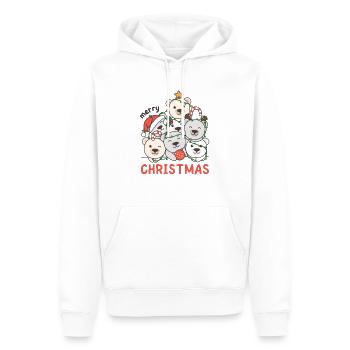 Arbre de Noël de l’ours polaire Joyeux Noël - Sweat à capuche Premium bio Homme - blanc - Devant - Nico (187cm)