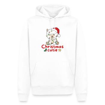 Alpaka Weihnachten Alpakas Christmas Cutie - Männer Premium Bio Hoodie - Weiß - Vorne - Nico (187cm)