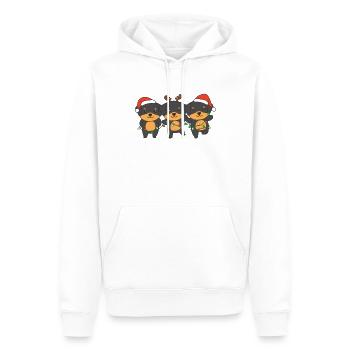 Rottweiler Weihnachten Weihnachtstiere süße Hunde - Männer Premium Bio Hoodie - Weiß - Vorne - Nico (187cm)