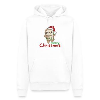 Faultier fröhliche Weihnachten Winter Faultiere - Männer Premium Bio Hoodie - Weiß - Vorne - Nico (187cm)