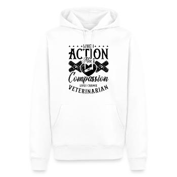 When Action Meets Veterinary Vet Tech Veterinarian - Men’s Premium Organic Hoodie - white - Front - Nico (187cm)