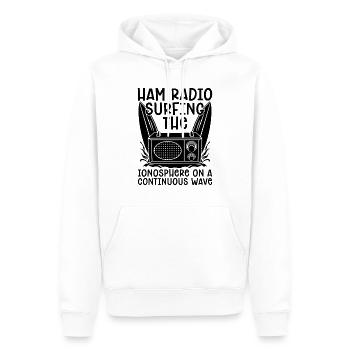 Ham Radio Surfing The Ionosphere Antenna Operator - Männer Premium Bio Hoodie - Weiß - Vorne - Nico (187cm)