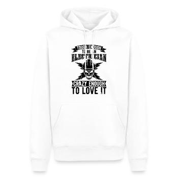 Tough Enough To Be Repair Worker Tools Electrician - Men’s Premium Organic Hoodie - white - Front - Nico (187cm)