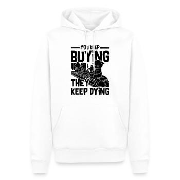 You Keep Buying Veganism Animal Rights Vegan Lover - Männer Premium Bio Hoodie - Weiß - Vorne - Nico (187cm)