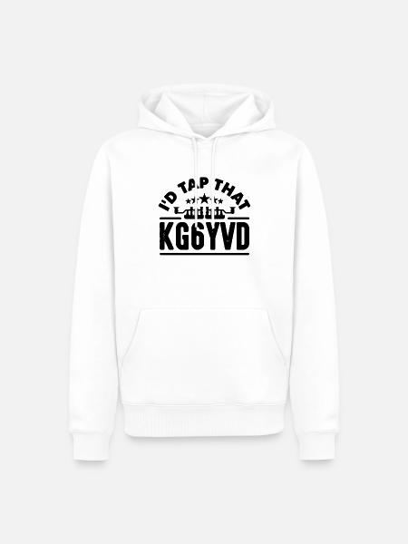 I'd Tap That Ham Radio Channel Ham Radio Operator - Männer Premium Bio Hoodie - Weiß