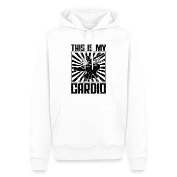 This Is My Cardio Forging Metalworker Blacksmiths - Männer Premium Bio Hoodie - Weiß - Vorne - Nico (187cm)
