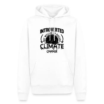 Introverted But Willing Awareness Climate Activist - Männer Premium Bio Hoodie - Weiß - Vorne - Nico (187cm)