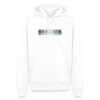 Demiboy Flag Pride LGBTQ Cute Quokka - Sweat à capuche Premium bio Homme - blanc - Devant - Nico (187cm)
