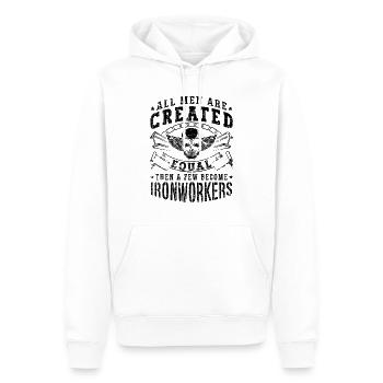All Men Are Created Equal Metalworker Ironworkers - Men’s Premium Organic Hoodie - white - Front - Nico (187cm)