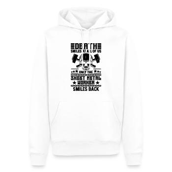 La mort sourit à tous les fabricants de tôlerie - Sweat à capuche Premium bio Homme - blanc - Devant - Nico (187cm)