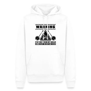 Warning Stay Away From Country Music Banjo Player - Männer Premium Bio Hoodie - Weiß - Vorne - Nico (187cm)