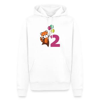 Red Panda Deuxième anniversaire Balloons Enfants - Sweat à capuche Premium bio Homme - blanc - Devant - Nico (187cm)
