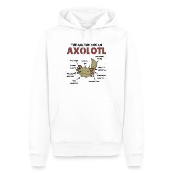 Axolotl Explication Anatomie d’un Axolotl - Sweat à capuche Premium bio Homme - blanc - Devant - Nico (187cm)