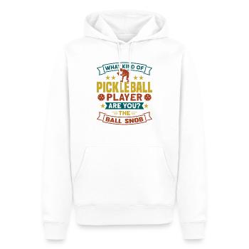 Ball Snob Pickleball Spieler Pickleball Design - Männer Premium Bio Hoodie - Weiß - Vorne - Nico (187cm)