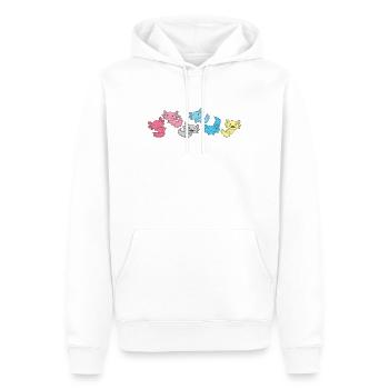 Genderflux Flag Pride LGBTQ Axolotl - Sweat à capuche Premium bio Homme - blanc - Devant - Nico (187cm)