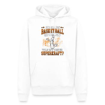 Ich kann Basketball spielen Basketballer - Männer Premium Bio Hoodie - Weiß - Vorne - Nico (187cm)