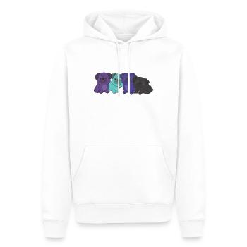 alexigender flag carlin pride LGBTQ mignons chiens - Sweat à capuche Premium bio Homme - blanc - Devant - Nico (187cm)