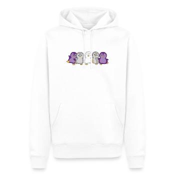 graysexuell Flag Pride LGBTQ süße Pinguin - Männer Premium Bio Hoodie - Weiß - Vorne - Nico (187cm)