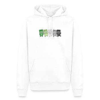 Aromantic Flag Pride LGBTQ süße Hippo - Männer Premium Bio Hoodie - Weiß - Vorne - Nico (187cm)