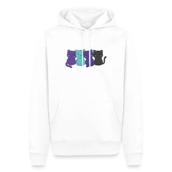 alexigenre drapeau fierté LGBTQ mignon chats groupe - Sweat à capuche Premium bio Homme - blanc - Devant - Nico (187cm)