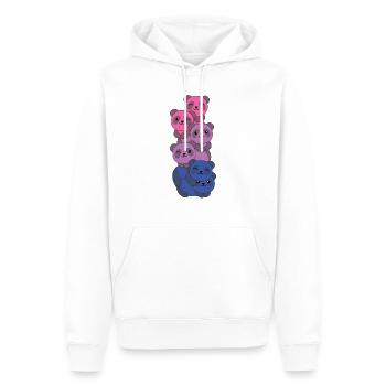 Bi Flag Pride LGBTQ süßer Panda Haufen - Männer Premium Bio Hoodie - Weiß - Vorne - Nico (187cm)