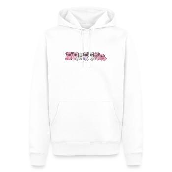 pomosdrapeau carlin carlin fierté LGBTQ chiens mignons - Sweat à capuche Premium bio Homme - blanc - Devant - Nico (187cm)