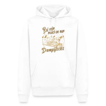 Dampflok Lokführer Eisenbahner Eisenbahn Vater - Männer Premium Bio Hoodie - Weiß - Vorne - Nico (187cm)