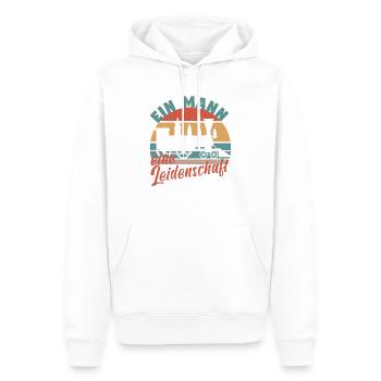 Dampflok Lokführer Eisenbahner Eisenbahn Vater - Männer Premium Bio Hoodie - Weiß - Vorne - Nico (187cm)