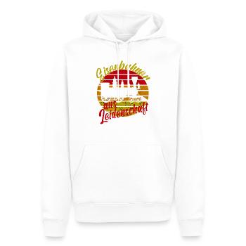Eisenbahner Lokführer Dampflok Eisenbahn Lok Bahn - Männer Premium Bio Hoodie - Weiß - Vorne - Nico (187cm)