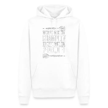 Dartfans Dartboard Treffsicher Dart Champion Darts - Männer Premium Bio Hoodie - Weiß - Vorne - Nico (187cm)
