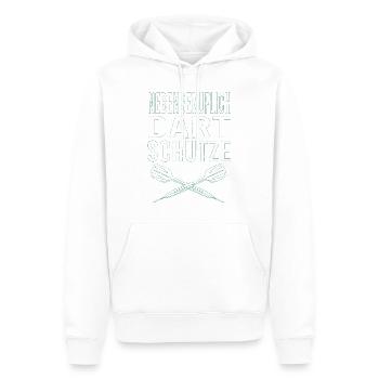 Dartfans Dartboard Treffsicher Dart Champion Darts - Männer Premium Bio Hoodie - Weiß - Vorne - Nico (187cm)