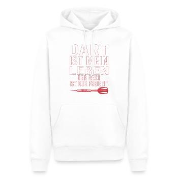 Dart Dartspieler Darten Dartpfeile Darts Dartfans - Männer Premium Bio Hoodie - Weiß - Vorne - Nico (187cm)