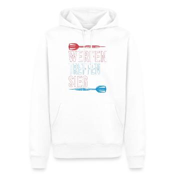 Dart Dartspieler Darten Dartpfeile Darts werfen - Männer Premium Bio Hoodie - Weiß - Vorne - Nico (187cm)