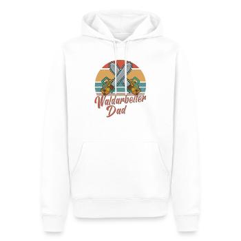 waldarbeiter dad vintage Waldarbeiter Papa - Männer Premium Bio Hoodie - Weiß - Vorne - Nico (187cm)