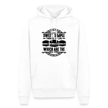 It Is The Sweet Simple Things Baking Macaron Lover - Men’s Premium Organic Hoodie - white - Front - Nico (187cm)