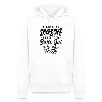 C’est la saison de la mise en conserve, alors procurez-vous une conserve de conserve - Sweat à capuche Premium bio Homme - blanc - Devant - Nico (187cm)