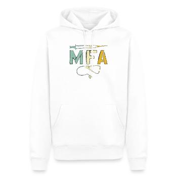 Arzthelferin MFA Krankenschwester Pflegekraft crna - Männer Premium Bio Hoodie - Weiß - Vorne - Nico (187cm)