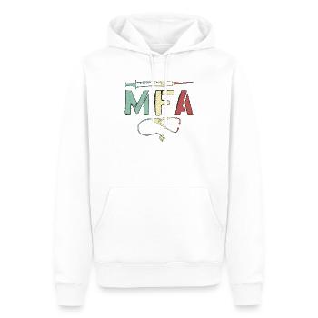 Arzthelferin MFA Krankenschwester Pflegekraft crna - Männer Premium Bio Hoodie - Weiß - Vorne - Nico (187cm)