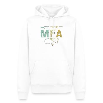 Arzthelferin MFA Krankenschwester Pflegekraft crna - Männer Premium Bio Hoodie - Weiß - Vorne - Nico (187cm)